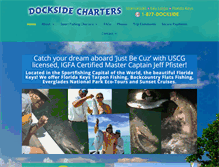 Tablet Screenshot of docksidecharters.com